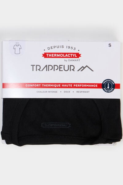 T-shirt thermique Damart x Trappeur noir homme