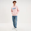 Sweat hoodie 1 poche molleton rose pastel homme