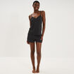 Ensemble pyjama short et d&eacute;bardeur noir femme