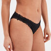 Culotte sans couture effet côtelé noir femme