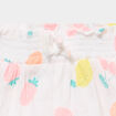 Short fluide taille smock&eacute;e blanc b&eacute;b&eacute; fille