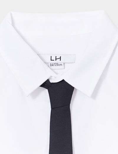 Chemise manches courtes blanc garçon