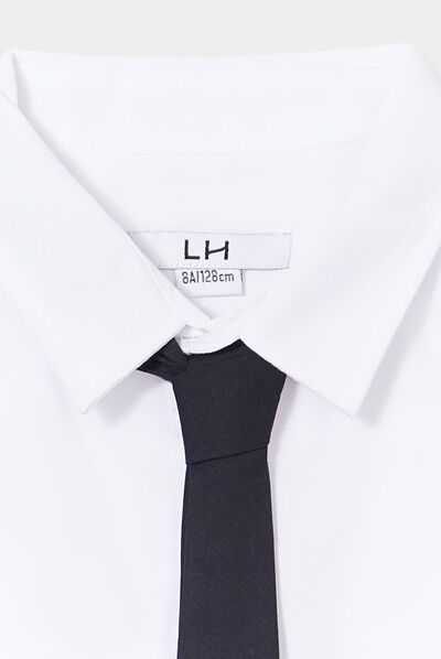 Chemise manches courtes blanc garçon