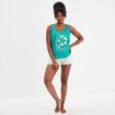 Ensemble pyjama 2 pièces vert foncé femme