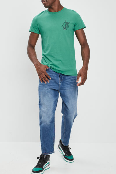 Jeans droit denim stone homme