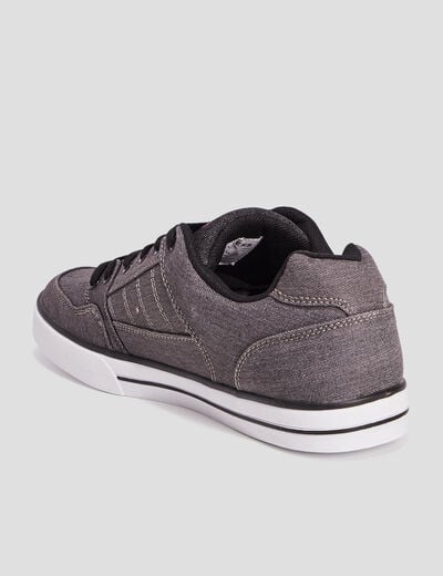 Tennis basses en toile à lacets gris homme
