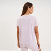 T-shirt de sport droit manches courtes violet clair femme