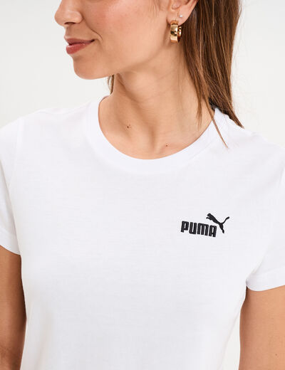 T-shirt manches courtes coton Puma blanc femme