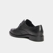 Derbies &agrave; lacets en cuir noir femme