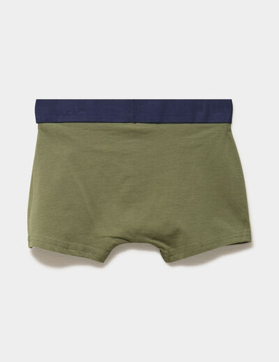 Lot 5 boxers coton majoritaire vert gar&ccedil;on