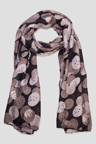 Foulard gris femme