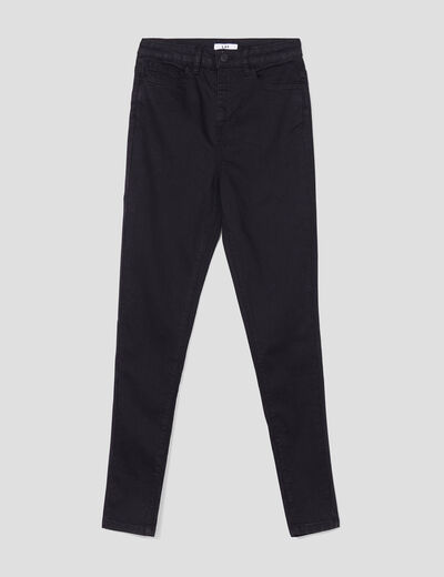 Jeans skinny taille haute noir femme