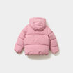 Doudoune chaude à capuche vieux rose fille