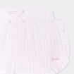 Short à volants et noeud coton Creeks rose clair bébé fille