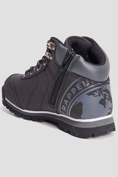 Bottines à lacets Trappeur Babino noir garçon