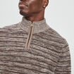 Pull avec col montant camel homme