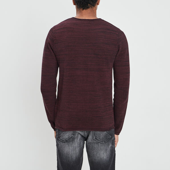 pull manches longues liberto prune homme Pull manches longues Liberto prune homme