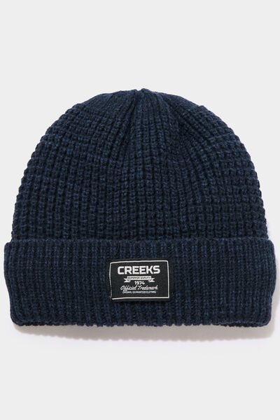 Bonnet tricot&eacute; bleu marine gar&ccedil;on