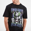 T-shirt col rond coton Batman Joker noir homme
