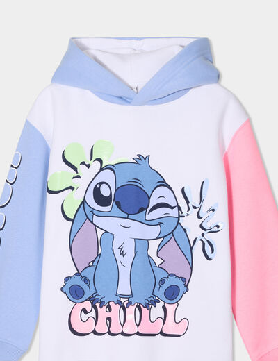 Sweat hoodie à capuche oversize Stitch multicolore fille