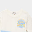 T-shirt col rond manches courtes coton jaune gar&ccedil;on