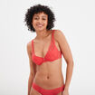 Soutien-gorge foulard paddé dentelle rose framboise femme