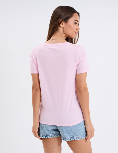 T-shirt en coton Hello Kitty Kuromi rose femme