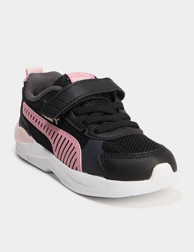 Baskets running à scratchs Puma noir fille