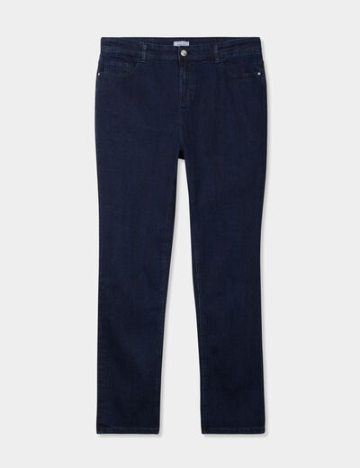 Jeans straight taille haute Modavista denim brut femme grande taille