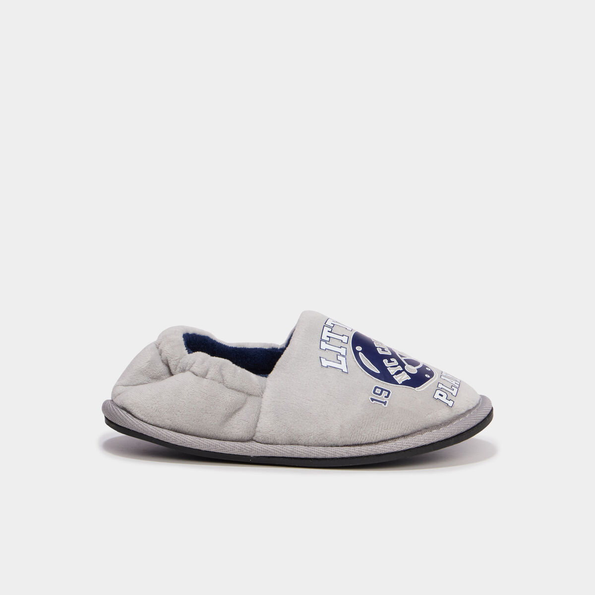 Chaussons effet velours gris clair gar&ccedil;on