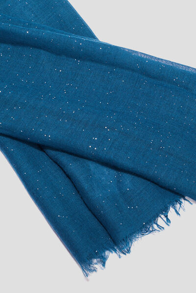 Foulard bleu canard femme