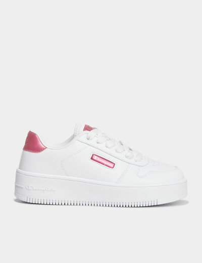 Tennis basses à lacets Champion blanc femme