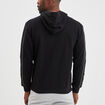 Sweat à capuche hoodie Liberto bimatière noir homme