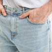 Bermuda en jean droit coton denim bleach homme