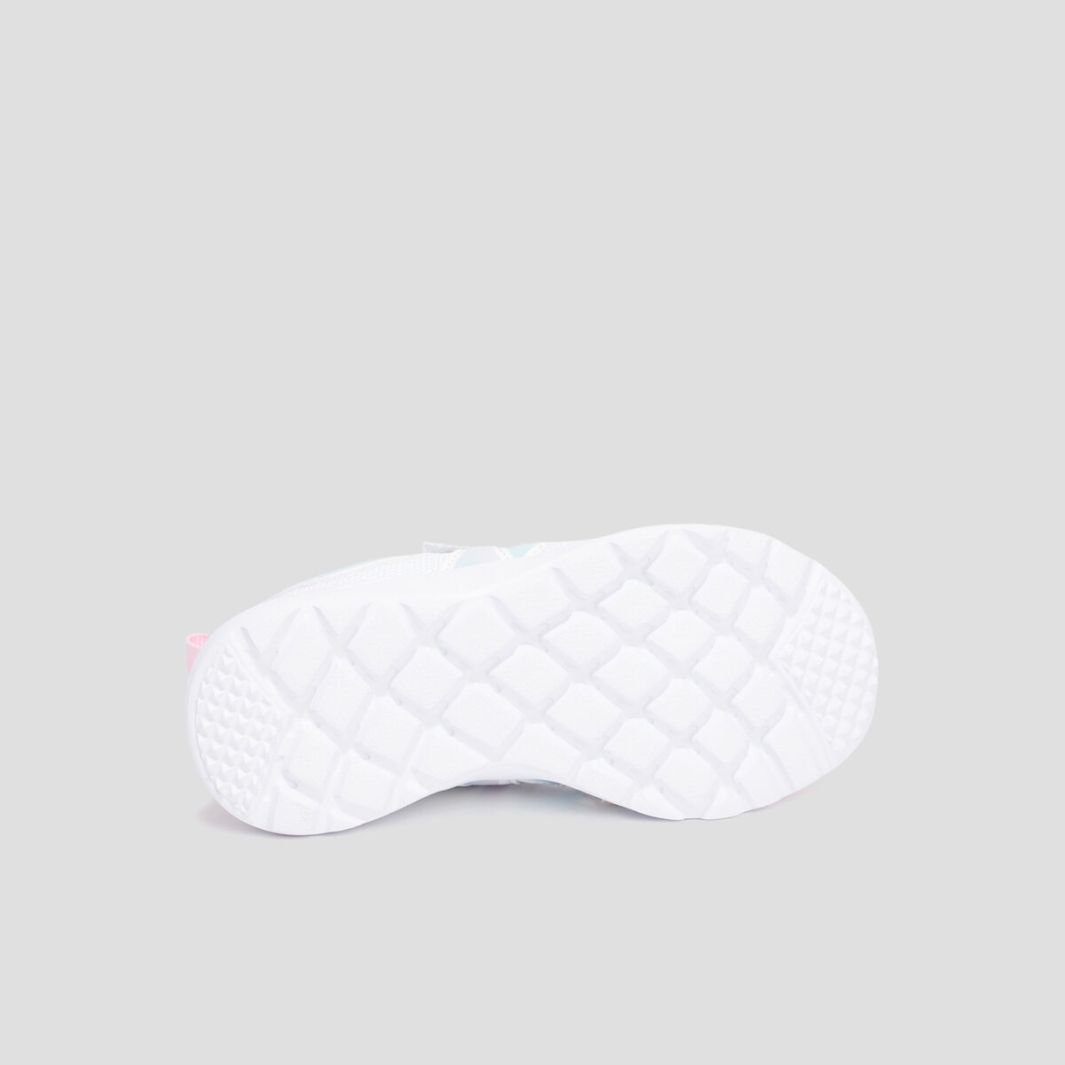 Baskets running à scratchs et paillettes blanc fille
