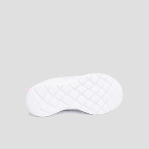 Baskets running à scratchs et paillettes blanc fille