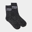 Chaussettes d'int&eacute;rieur La queen noir femme