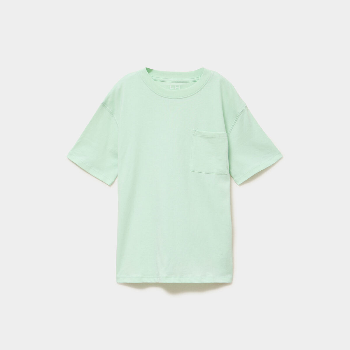T-shirt oversize 1 poche manches courtes vert pastel gar&ccedil;on