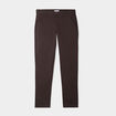 Pantalon chino droit stretch marron foncé homme
