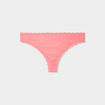 Tanga en dentelle doublure coton vieux rose femme