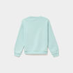 Sweat col rond manches longues bleu turquoise fille