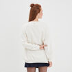 Sweat oversize mi-long col rond Creeks creme femme