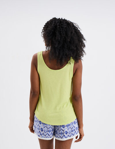 Ensemble pyjama short et débardeur rose clair femme
