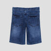 Bermuda droit en jean denim double stone gar&ccedil;on