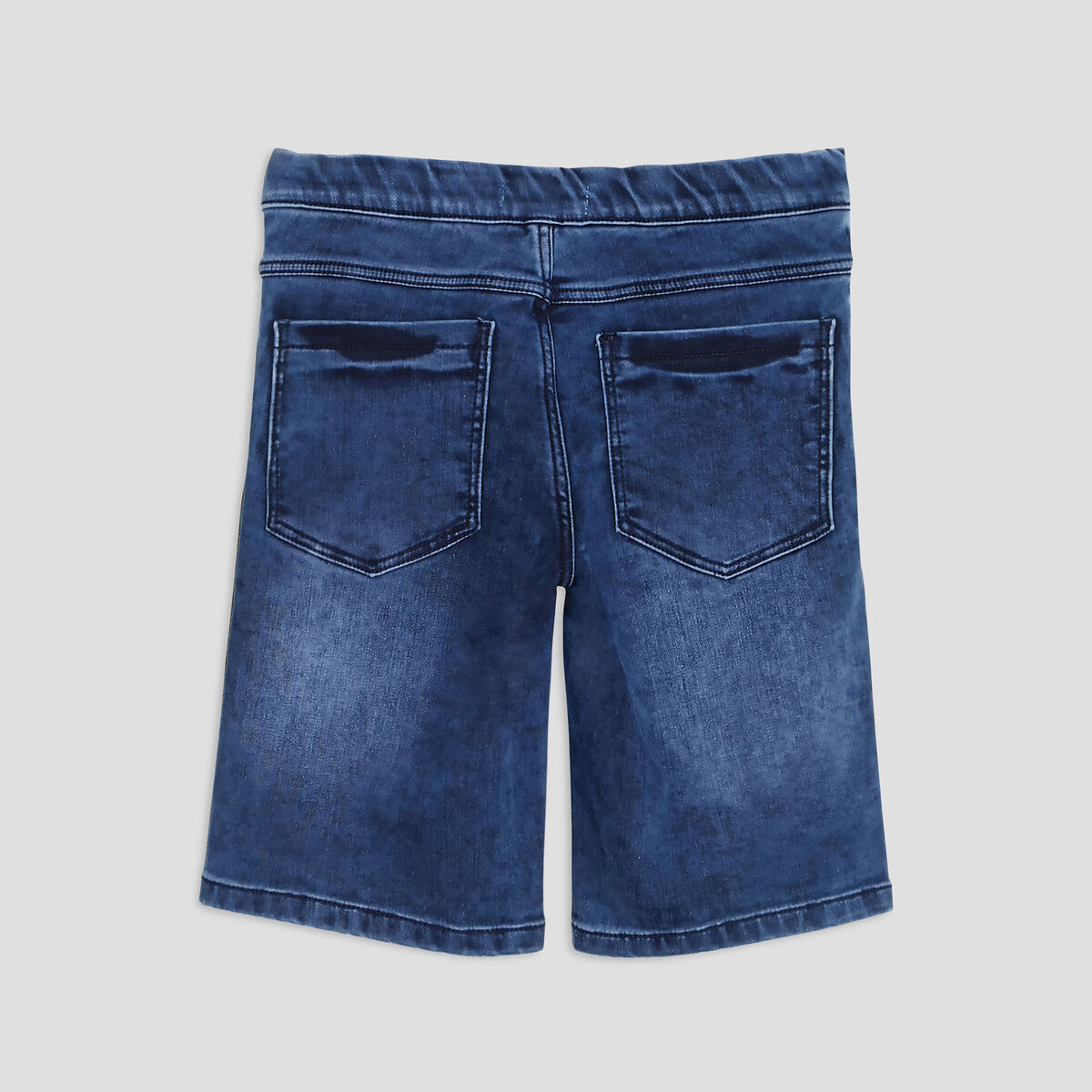 Bermuda droit en jean denim double stone gar&ccedil;on