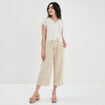 Blouse manches courtes avec dentelle blanc femme