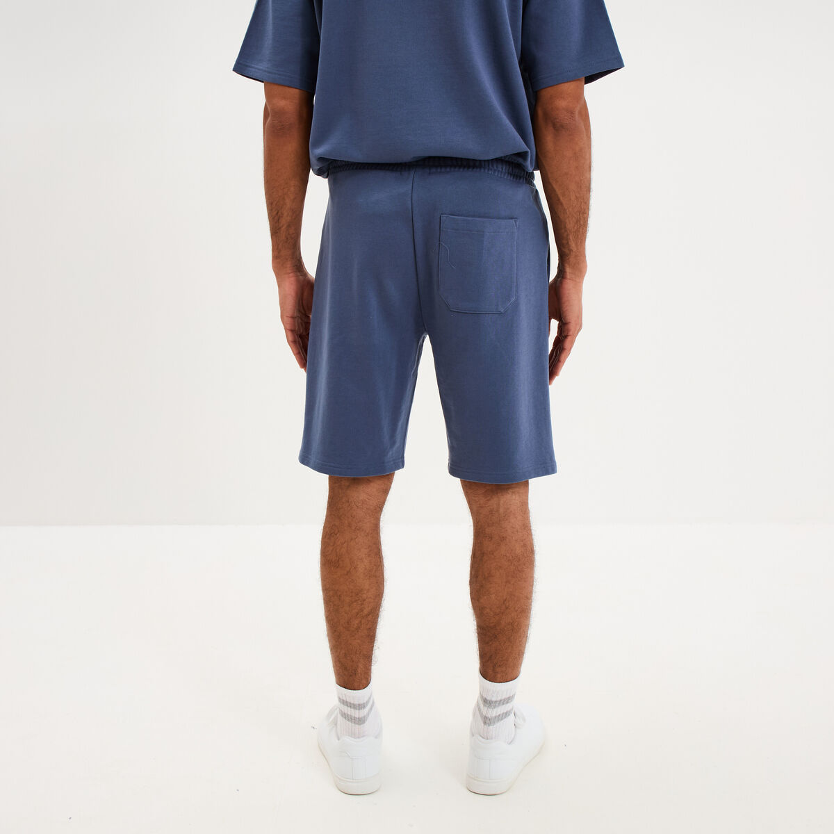 Short de jogging taille &eacute;lastiqu&eacute;e l&eacute;ger bleu homme