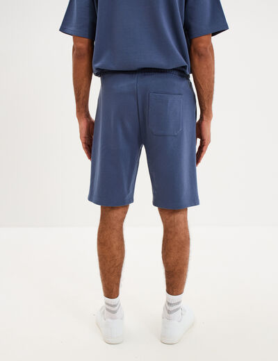 Short de jogging taille &eacute;lastiqu&eacute;e l&eacute;ger bleu homme