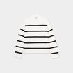 Pull col montant manches longues ecru femme