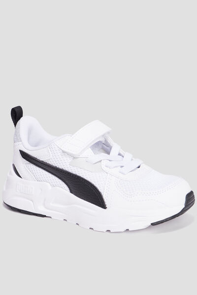 Baskets running à scratchs Puma Trinity blanc garçon